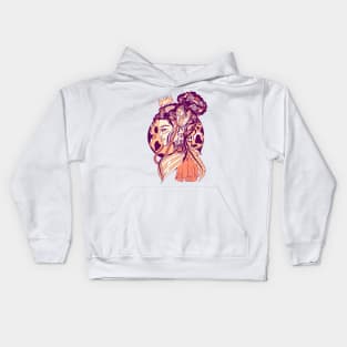 Peach Beauty Queen Kids Hoodie